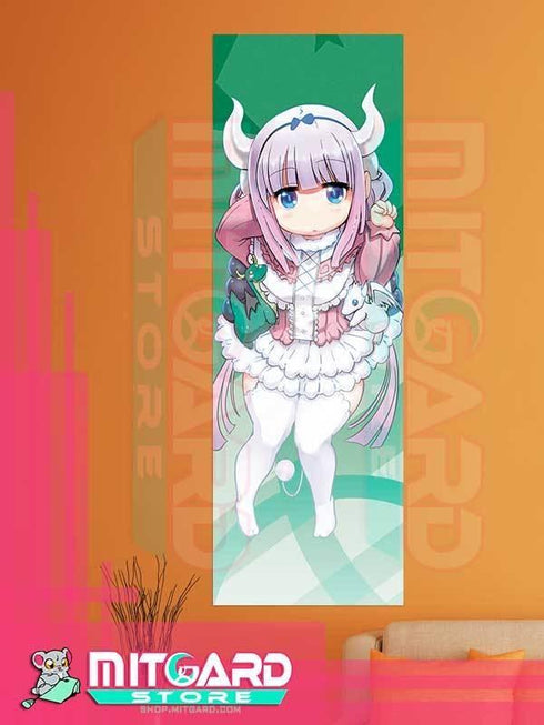 KOBAYASHI-SAN CHI NO MAID DRAGON Kanna wall scroll fabric or Adhesive Vinyl poster - Vinil poster GLOSSY / 50cm x 150cm - 2